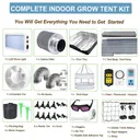 4 x 2 Grow Tent Kit With LED Lights Complete Grow Kit With Air Filter 48" x 24" x 80"