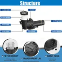 2HP 2 Speed 230V High-Flo IN-GROUND Swimming Pool Pump Motor Strainer