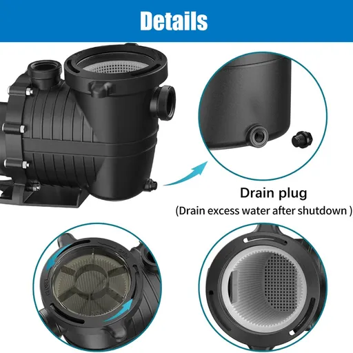 2HP 2 Speed 230V High-Flo IN-GROUND Swimming Pool Pump Motor Strainer