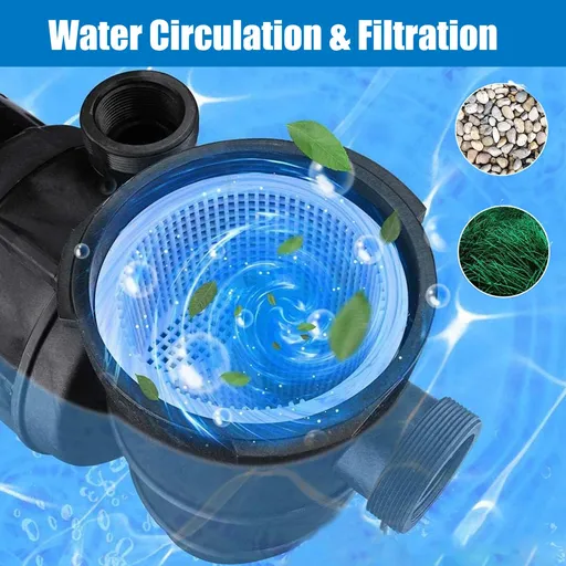 1.5HP 2 Speed Inground Swimming Pool Pump 110-120V 5160GPH 59FT Head Lift 1.5" NPT Connectors