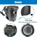 1 HP 2 Speed Swimming Pool Pump 110-120V 4800/2100GPH 52FT Head Lift 1.5" NPT Connectors