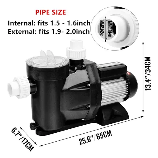 2.5HP In/Above Ground Swimming Pool Sand Filter Pump Motor Strainer basket 110V