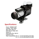 2.5HP In/Above Ground Swimming Pool Sand Filter Pump Motor Strainer basket 110V