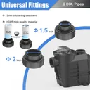 2HP 2 Speed Inground Swimming Pool Pump 220-240V 9000/4140GPH 98FT Head Lift 2in/1.5in Universal NPT Connectors