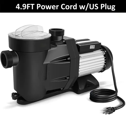 1.5HP 110V Swimming Pool Pump Motor 7500GPH Self Primming Above Ground Straine