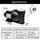 1 In/Above Ground Swimming Pool Pump Motor Strainer Hayward Replacement 110V US