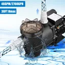 3/4HP 3000GPH High Flow Pond Self Priming For Above Ground Swimming Pool Pump Strainer Basket 1.5" NPT
