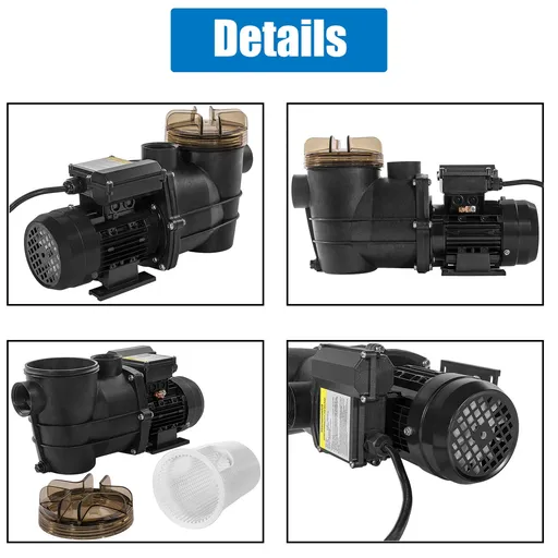 3/4HP 3000GPH High Flow Pond Self Priming For Above Ground Swimming Pool Pump Strainer Basket 1.5" NPT