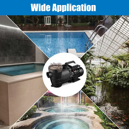 3/4HP 3000GPH High Flow Pond Self Priming For Above Ground Swimming Pool Pump Strainer Basket 1.5" NPT