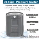 1 HP 4 inch Deep Well Submersible Pump 220V 33GPM 257ft Lift With Pressure Switch External Check Valve