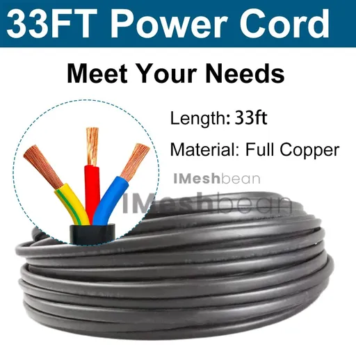 1 HP 4 inch Deep Well Submersible Pump 220V 33GPM 207ft Lift 33FT Cord Stainless Steel Discharge Head