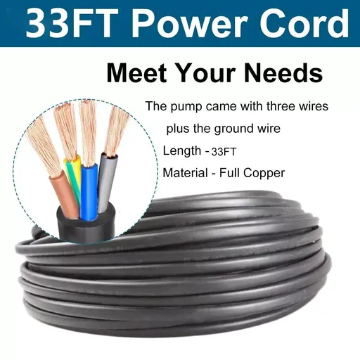 1/2 HP 2 inch Deep Well Submersible Pump 110V 4.4GPM 164ft Lift 33ft Cord 3/4 inch NPT Discharge With Control Box