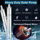 1 HP 3 inch Deep Well Submersible Pump 110V 10GPM 380ft Lift 33ft Cord 1 inch NPT Discharge With Control Box