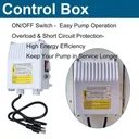 1 HP 4 inch Deep Well Submersible Pump 110V 37GPM 207ft Lift 100ft Cord 1.25 inch NPT Discharge With Control Box