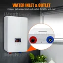220V Tankless Electric Water Heater Instant On Demand Electric Boiler Whole House For Sinks 6500W