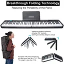88 Key Electric Digital Piano Keyboard Weighted Key w/ Pedal, Power Supply and Bag