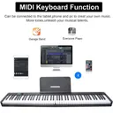 88 Key Electric Digital Piano Keyboard Weighted Key w/ Pedal, Power Supply and Bag