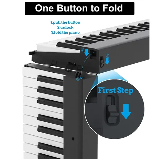 88 Key Electric Digital Piano Keyboard Weighted Key w/ Pedal, Power Supply and Bag