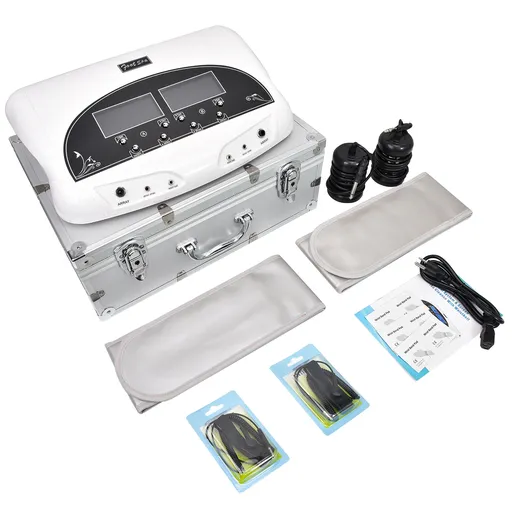 Ionic Ion Foot Detox Machine Dual User Professional Hydrogen Cleanse Spa With LCD Display 2 Far Infrared Belts & 2 Arrays