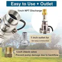 1/2 HP 4 inch Deep Well Submersible Pump 110V 9GPM 328FT Lift 33FT Cord 1 inch NPT Discharge