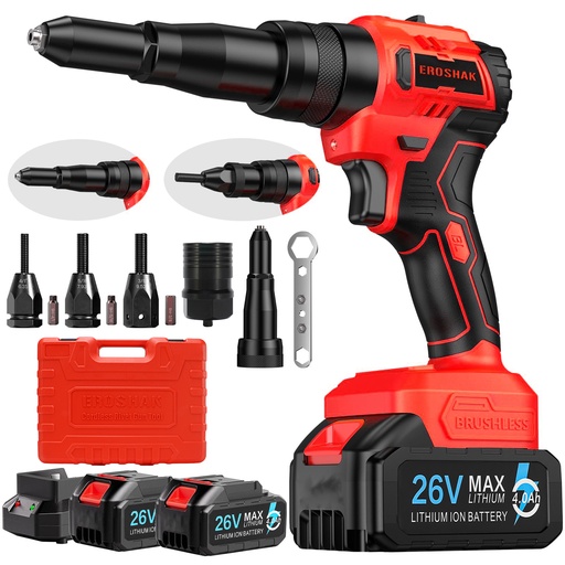 2in 1 Cordless Rivet Gun Electric Riveter Brushless Riveting Tool