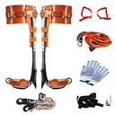 Tree Spikes Adjustable Height Pole Tree Climbing Spurs Steel w/Climbing Gear