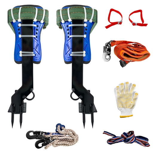 Tree Climbing Spikes 2 Gear w/Harness Belt Stainless Steel Tree Climbing Tool