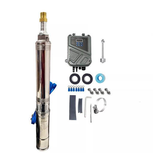 3" DC 48V Solar Pump Submersible Pump Bore 500W Deep Well Pump + MPPT Controller