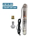 1/2 HP 4 inch Deep Well Submersible Pump 110V 25GPM 150ft Lift 33ft Cord 1.25 inch NPT Discharge