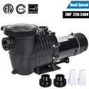 2 HP 2 Speed Swimming Pool Pump 220-240V 5520GPH 79FT Head Lift With Strainer Basket 1.5" NPT Connectors