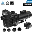 2.5HP Inground Pool Pump 115-230V Dual Voltge Hard Wired 9000GPH Super Self Priming Pool Pump With Strainer Basket NPT Connectors