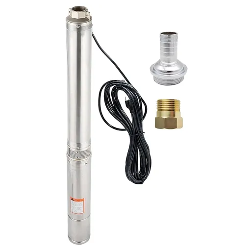 1 HP 4 inch Deep Well Submersible Pump 220V 33GPM 207ft Lift 33FT Cord Stainless Steel Discharge Head
