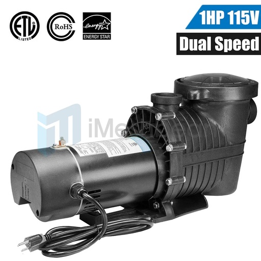 1HP 115V 2 Speed High-Flo ABOVE GROUND Swimming POOL PUMP Energy Saving Hayward