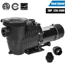 2HP 2 Speed Inground Swimming Pool Pump 230V 5520GPH 79FT Head Lift 1.5" NPT Connectors