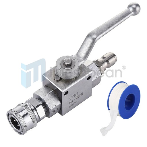 3/8" Ball Valve for Pressure Washers Max 4500 PSI 3/8" fitting Female Out