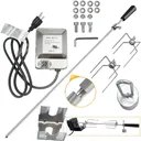4W Electric Rotisserie BBQ Grill Roaster Spit Rod Camping Chicken Pig Motor Kit
