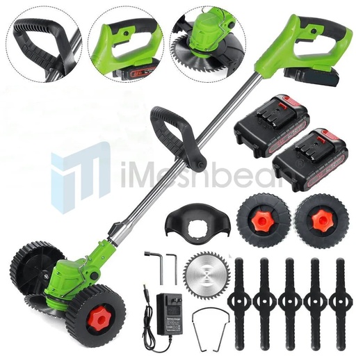 Cordless Electric Weed Lawn Eater Edger Yard Grass String Trimmer Cutter mower