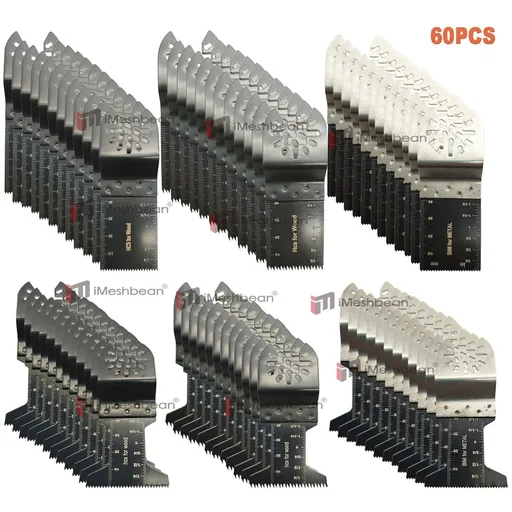 60PCS Metal Wood Universal Oscillating Multitool Quick Release Saw Blades Kit
