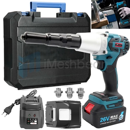 Cordless Ergonomic Rivet Tool Gun Rivnut Setting Tools Nut Setter Blind Riveter