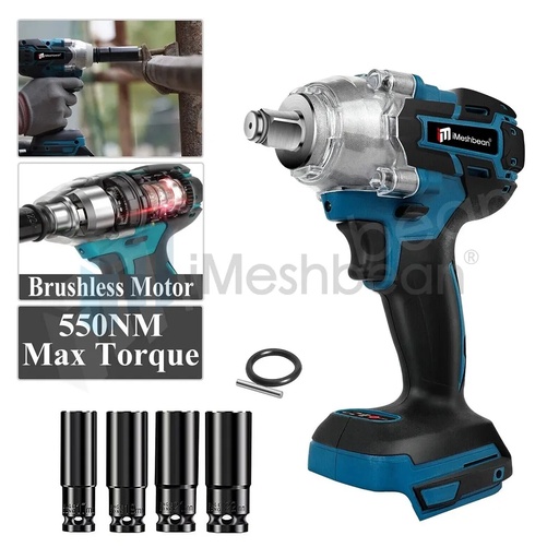 520Nm Cordless Brushless Impact Wrench 18V 1/2" For Makita Battery DTW285Z