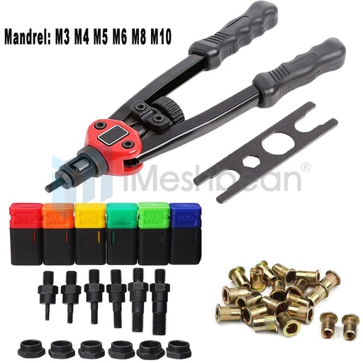 Rivet Nut Gun Kit Rivnut Setting Tools Nut Setter Tool Hand Blind Riveter 13"