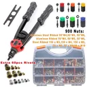 960pcs Rivnut Stainless Steel Rivet Nut Tool Nutsert Tool Kit Mandrels Kit Mixed