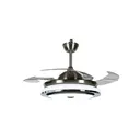 42" 6 Gear LED Chandelier Invisible Dimmable Ceiling Fan Light Ceiling Lamp