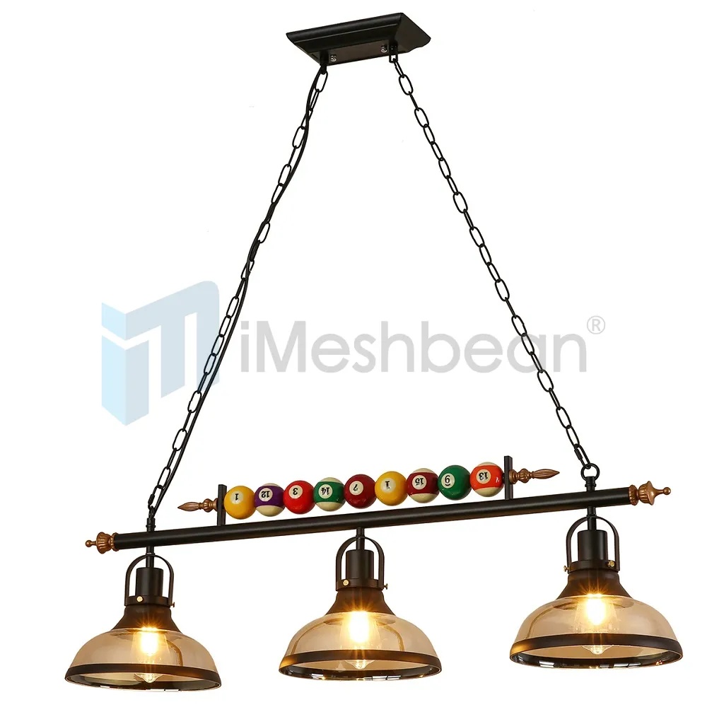 iMeshbean Pool Table Lighting Fixtures Ceiling Lamp for Game Room Beer Party 7' - 8' Table