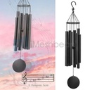 38" Metal 8 Tube Large Wind Chime Deep Tone Resonant Bass Sound Church Bell Windchime