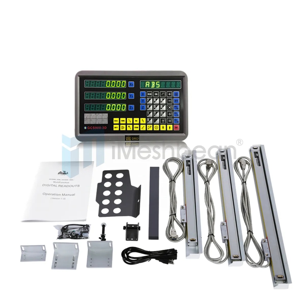 3 Axis Digital Readout with 3pcs Precision Linear Scale Travel for Milling Lathe Machine