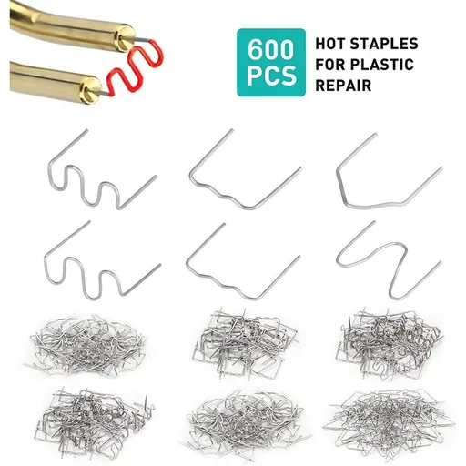 600x Hot Staple for Car Bumper Fender Welder Stapler Plastic Welding Repair Kit