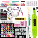 42 Nail Powder Kit Portable Nail Art Drill Kit Electric File Buffer Bits Acrylic