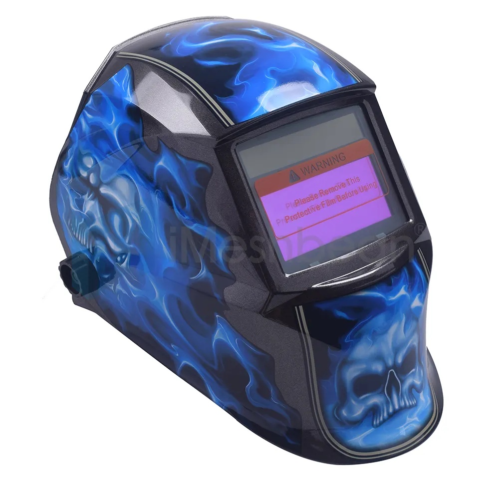 Blue Skull Solar Welder Mask Auto-Darkening Welding Helmet Arc Tig Mig grinding