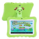 7" Android 9 Tablet PC For Kids 64G Quad-Core Dual Cameras WiFi Bundle Case, Green